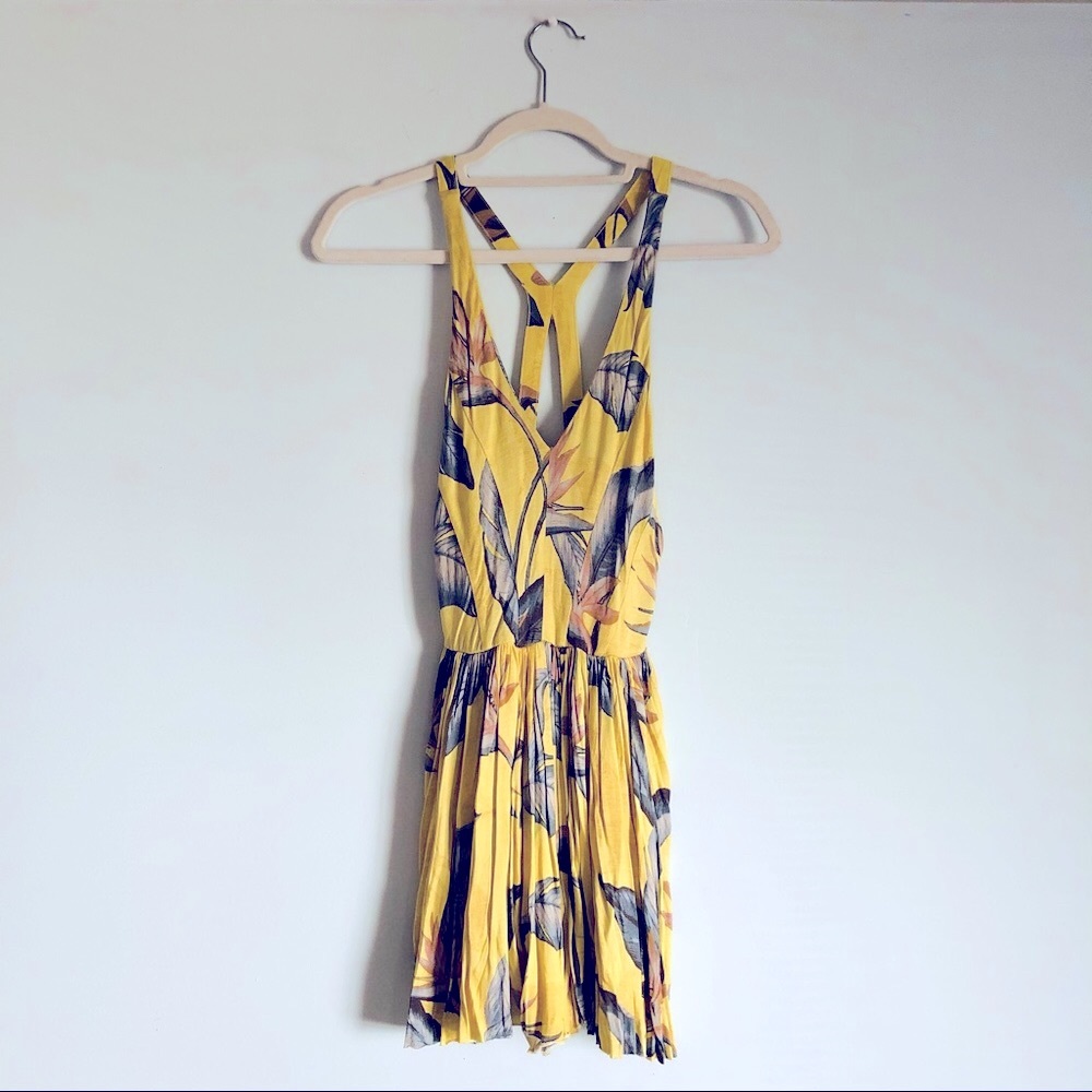 COPY - UO Floral Yellow Romper 🌼